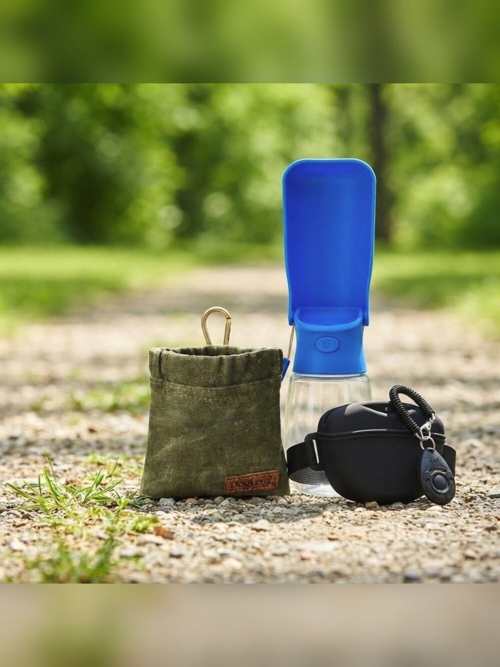 Dog Walk Training Kit Foldable Water Bottle + Waterproof Treat Pouch + Magnetic